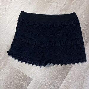 C. Luce Black Lace Women Shorts